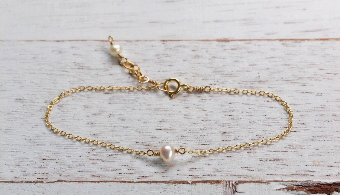 14K Pearl bracelet