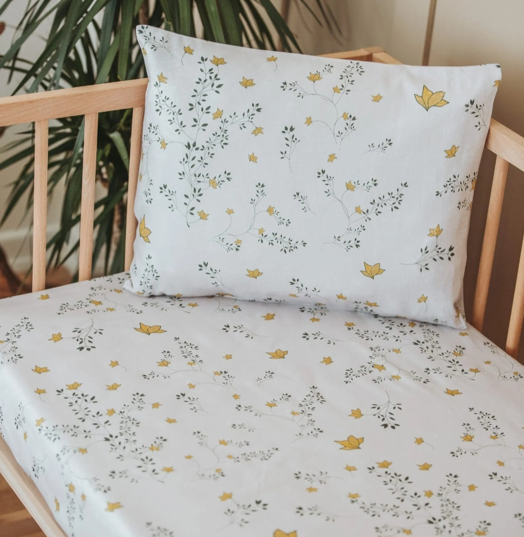 Yellow Flower Toddler Bed