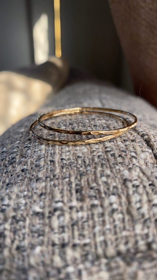 14K Gold Bangles