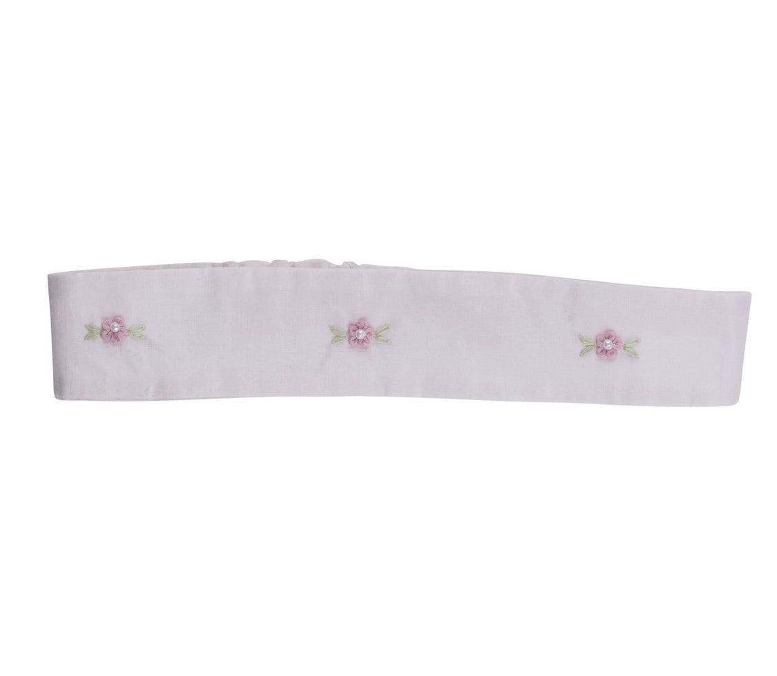 Embroidered flower headband
