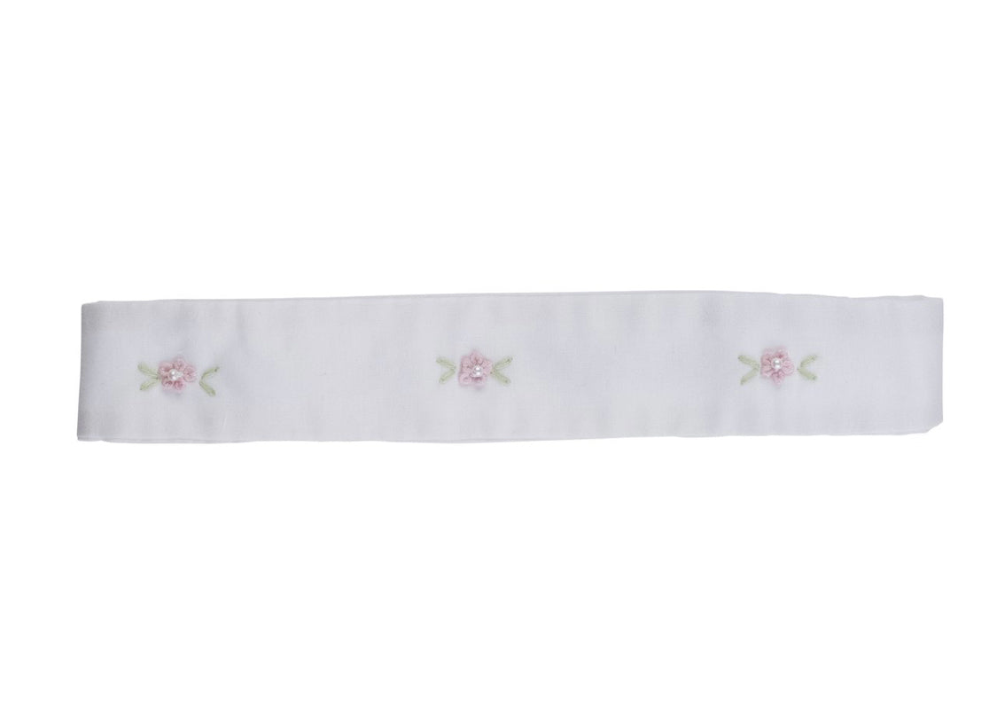 Embroidered flower headband