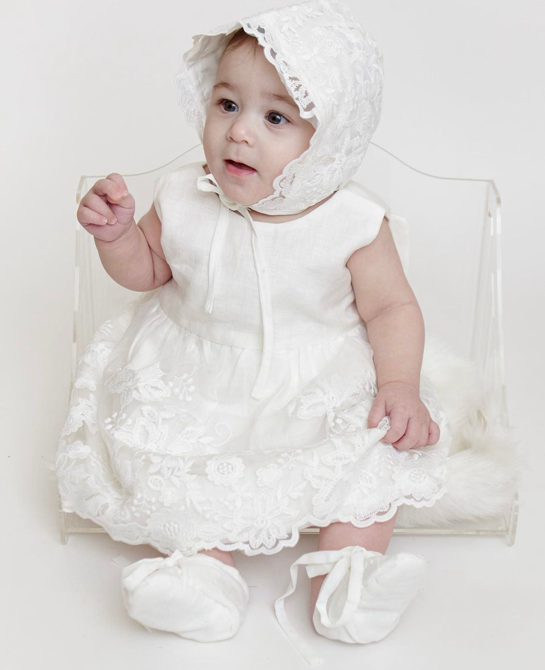Linen Lace dress set
