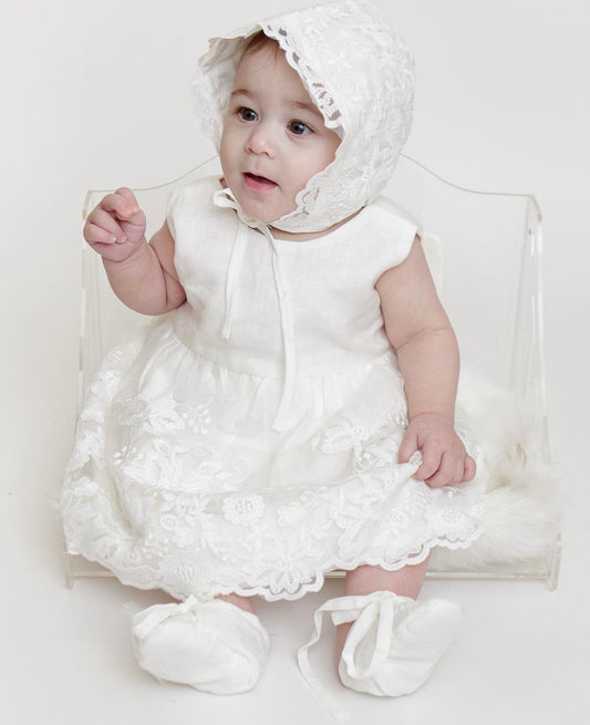 Linen Lace dress set